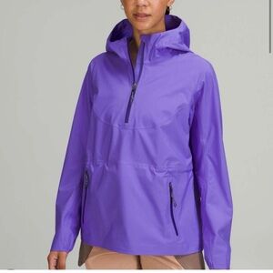 Lululemon Athletica Purple hiking Jacket with Hood and Half-Zip